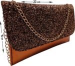 Casual Formal Party Gold Brown Clutch - Image 3