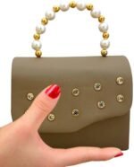 Khaki Girls Sling Bag Small Designer - Image 4