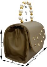 Khaki Girls Sling Bag Small Designer - Image 5