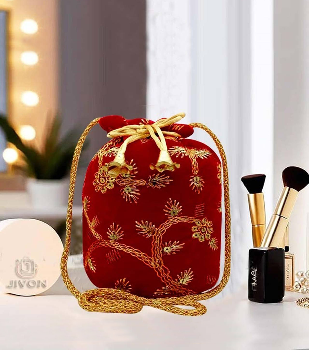 product-6 Girls Red Potli - Image 1