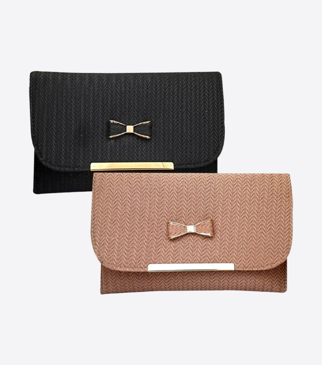 JIVON__Casual__Party_Black__Peach_Clutch___Pack_of_11 Casual, Party Black, Peach Clutch - Image 1