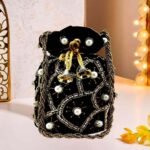 Moti Potli Bags For Women-Black