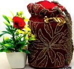 Trending Potli Bag For Women and Girls -Maroon - Image 4