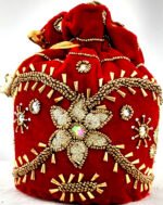 Designer Potlis For Woman - Red - Image 4