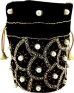 Moti Potli Bags For Women-Black - Image 3