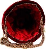 Moti Potli Bags For Women-Maroon - Image 5