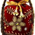 Jivon 1058 Red Velvet Potli Bag