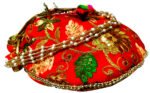Zari Embroidered Potli Bag-Red - Image 5