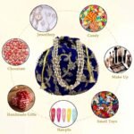 potli bags for wedding return gifts -Blue - Image 4