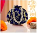 potli bags for wedding return gifts -Blue