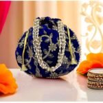 potli bags for wedding return gifts -Blue
