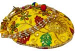 Zari Embroidered Potli Bag-Yellow - Image 4