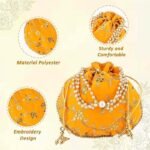 potli bags for wedding return gifts -Yellow - Image 2