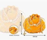 potli bags for wedding return gifts -Yellow - Image 3
