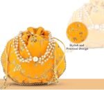 potli bags for wedding return gifts -Yellow - Image 4