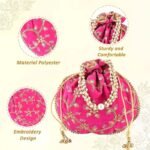potli bags for wedding return gifts -Pink - Image 6