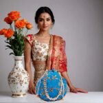 potli bags for wedding return gifts -Sky Blue - Image 2
