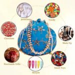 potli bags for wedding return gifts -Sky Blue - Image 3