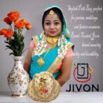 Rajasthani Style Gota Patti Silk Potli-Gold - Image 9