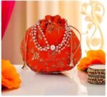 potli bags for wedding return gifts -Orange