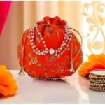 potli bags for wedding return gifts -Orange