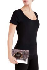 sling bag Shiny for girls & Women-Silver - Image 3