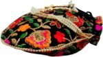 Embroidered Silk Potli Bags-BlackMulti - Image 7