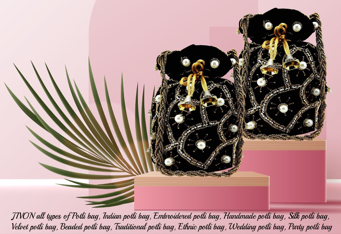 15 Moti Combo Potli Women-Black - Image 1