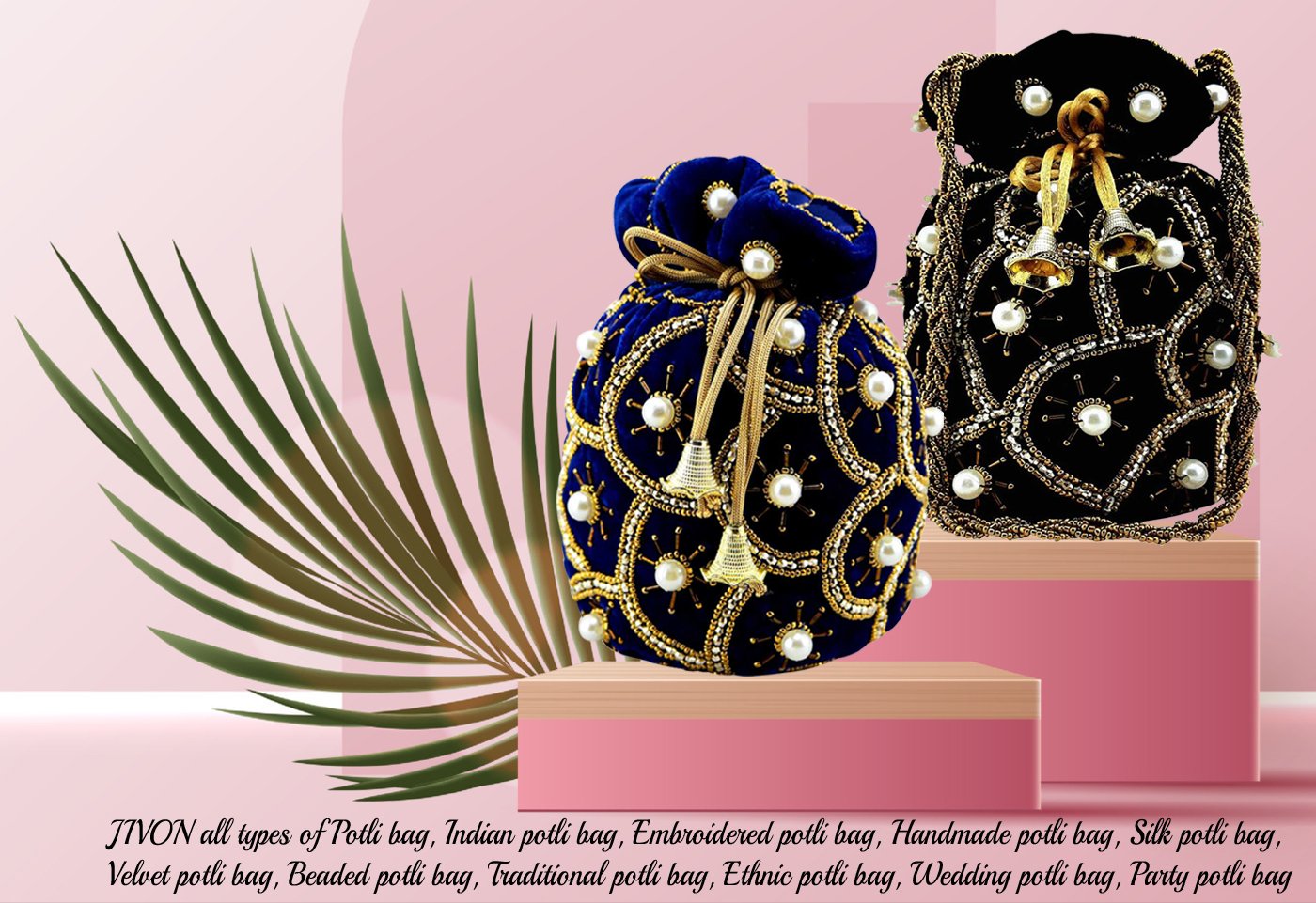 2 Moti Combo Potli Women-Blue,Black - Image 1