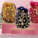 Moti Combo Potli Women-Pink,Yellow,Blue