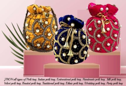 Moti Combo Potli Women-Pink,Yellow,Blue